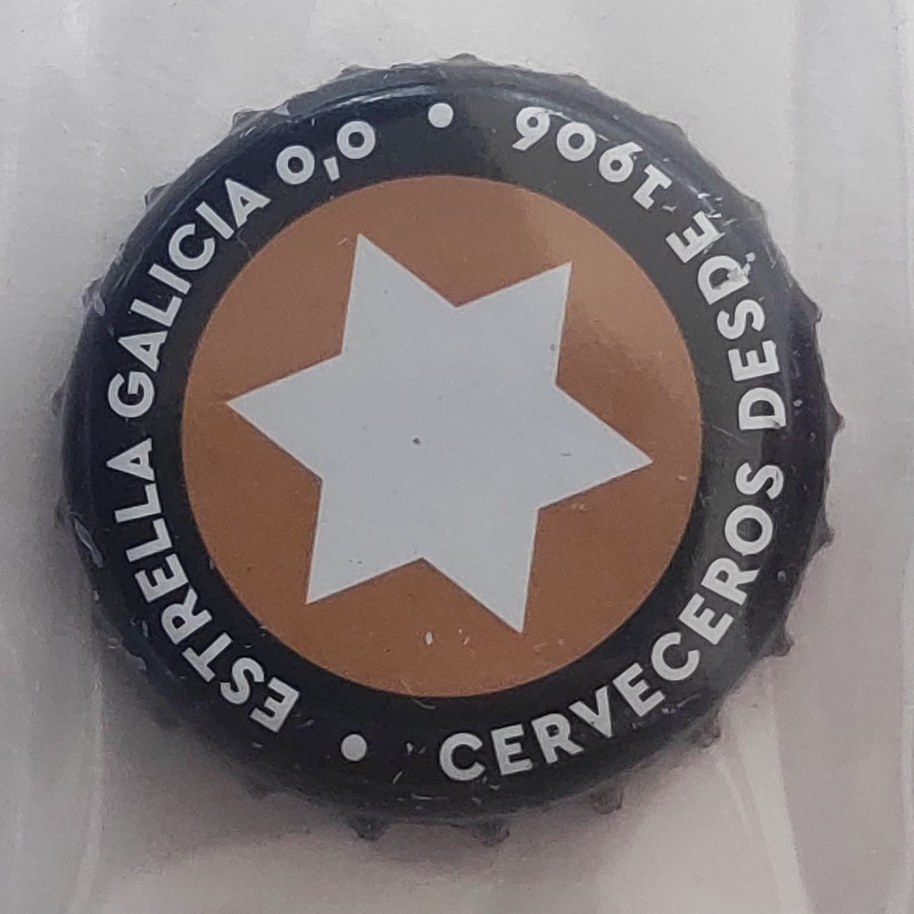 bottle caps beer estrella galicia 0 0