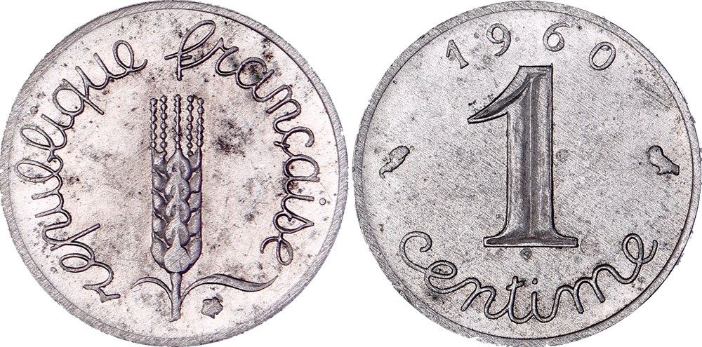 monnaies monde france 1 centime 1960 petit module geni sp63
