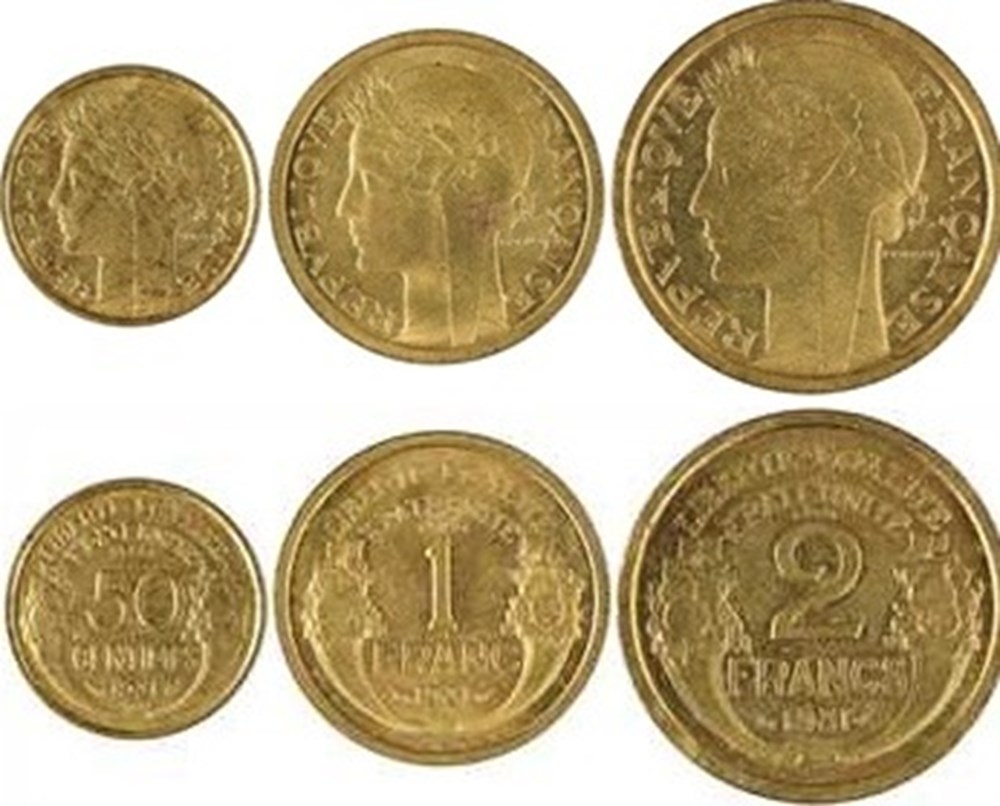 Coffret des 3 essais 1931 Morlon monnaies monde france coffret des 3 essais 1931 morlon