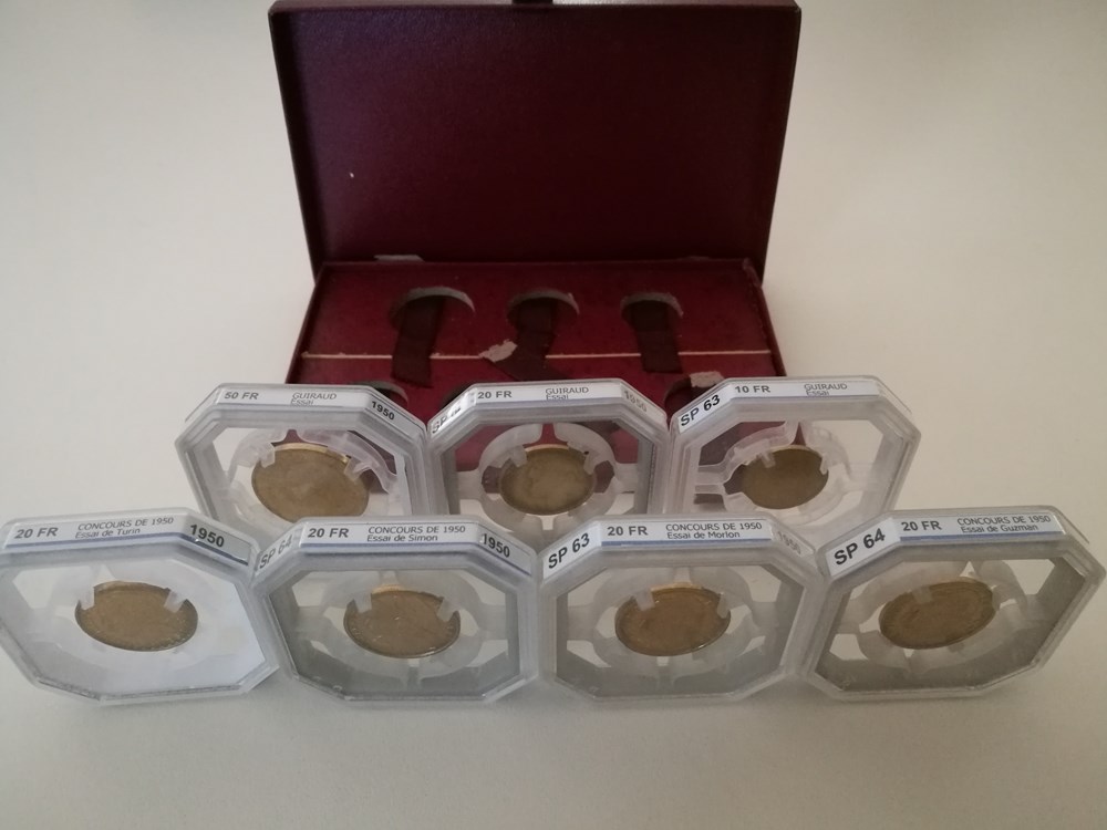 monnaies monde france coffret du concours de 1950 cupro aluminium