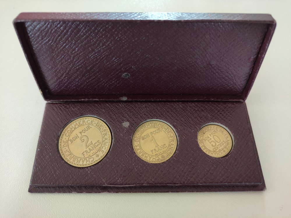 monnaies monde france coffret des 3 essais 1920 chambre du commerce