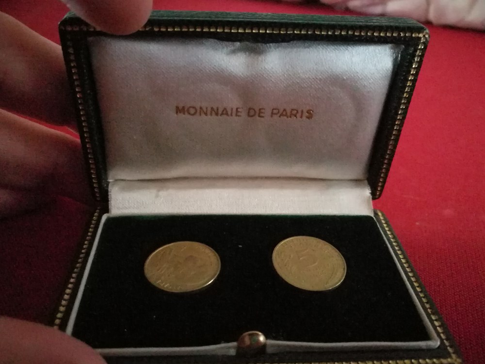 Coffret de 2 essais de 5 centimes Marianne 1962 monnaies monde france coffret de 2 essais de 5 centimes marianne 1962