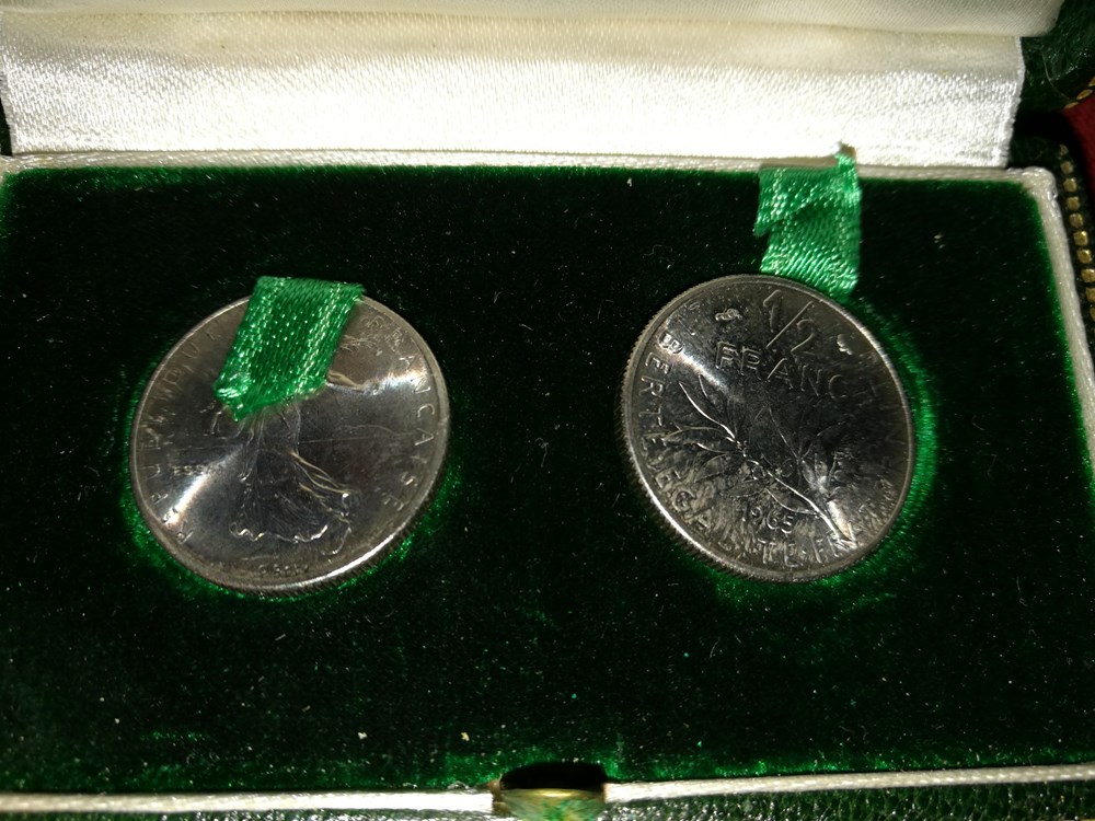 Coffret de 2 essais de 50 centimes Semeuse 1965 monnaies monde france coffret de 2 essais de 50 centimes semeuse 1965