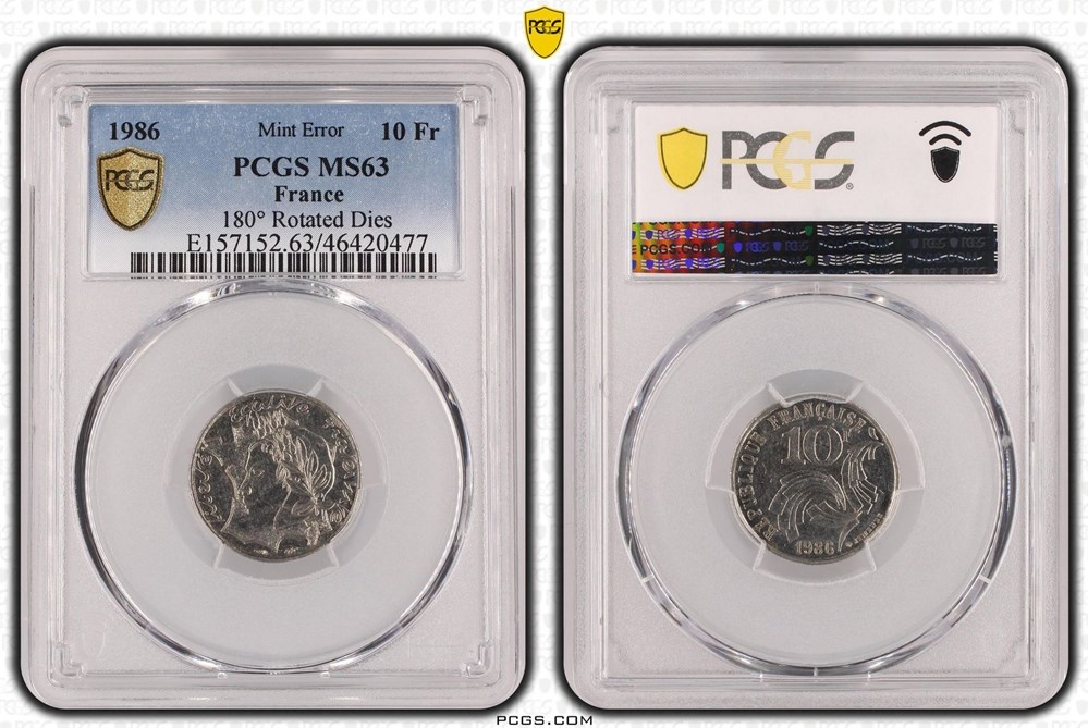 monnaies monde france 10 francs republique 1986 fm pcgs ms63