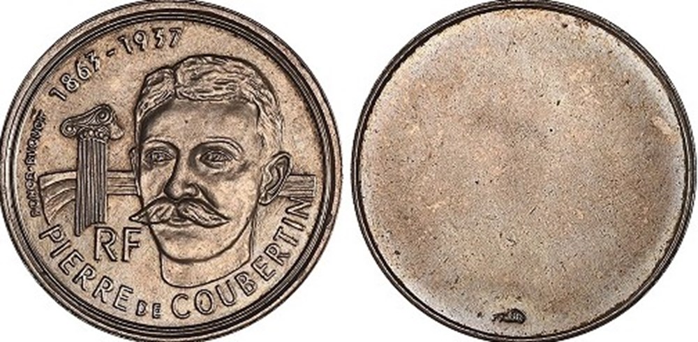 monnaies monde france epreuve uniface coubertin geni sp62