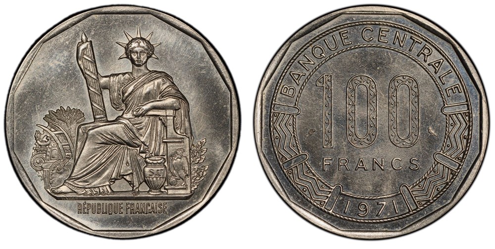 2 Francs Semeuse 1971 (PCGS SP66) monnaies monde france 2 francs semeuse 1971 pcgs sp66