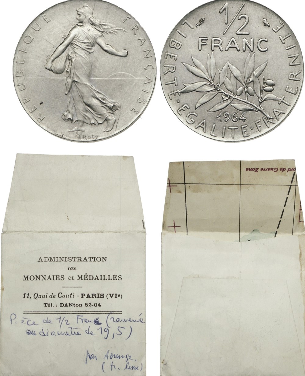 50 centimes 1964 Petit Module Tranche Lisse Avec Différents (GENI SP63) monnaies monde france 50 centimes 1964 petit module tranche lisse avec differents geni sp63
