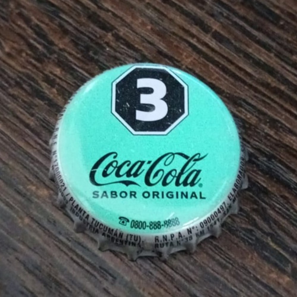 CHAPA cocacola gaseosa (3 sellos) chapas de botellas cervezas argentina chapa cocacola gaseosa 3 sellos