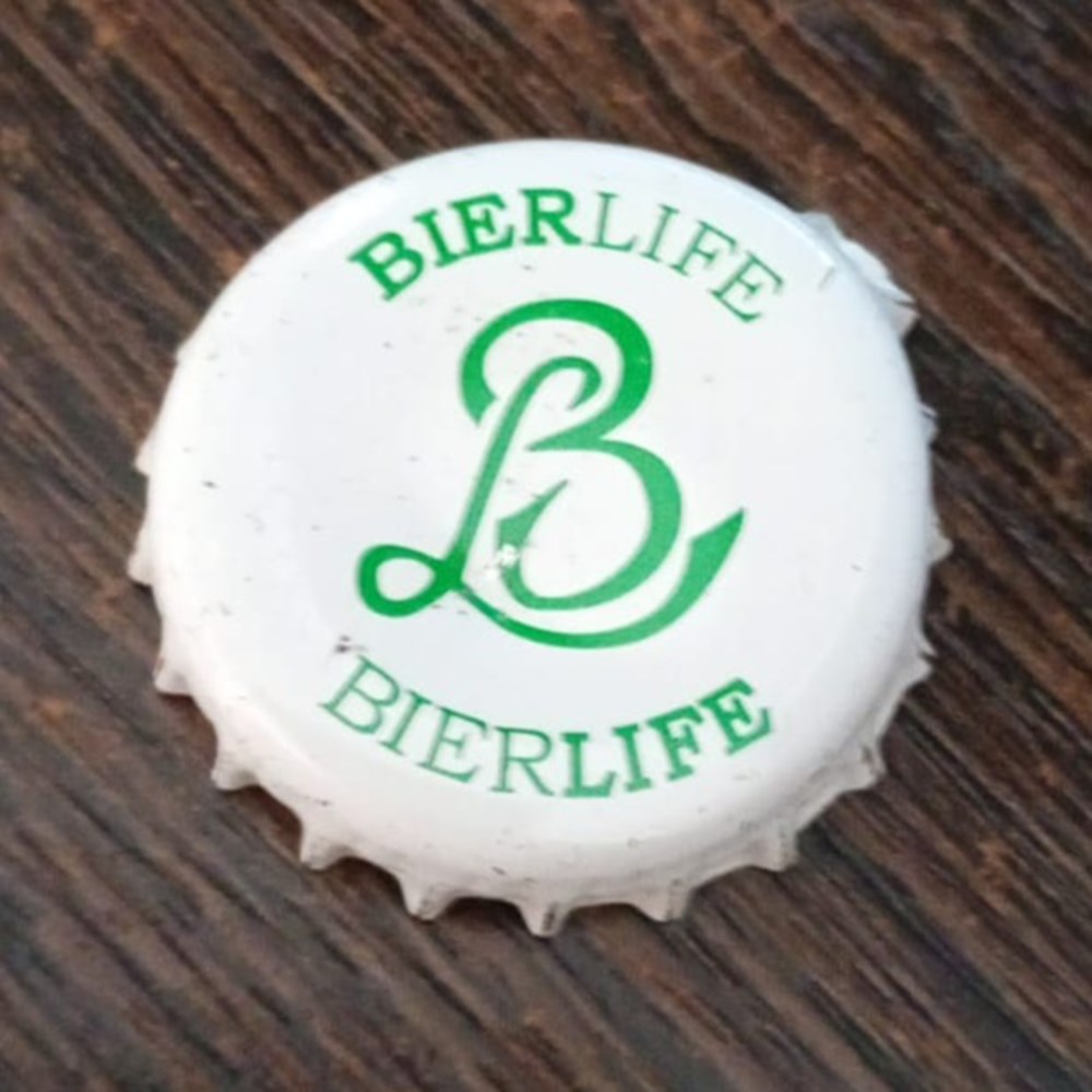 CHAPA Bierlife blanca chapas de botellas cervezas argentina chapa bierlife blanca