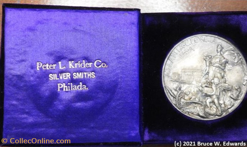 medals united 1895 philadelphia peter lewis krider 1895 cotton states and world exposition silver medal