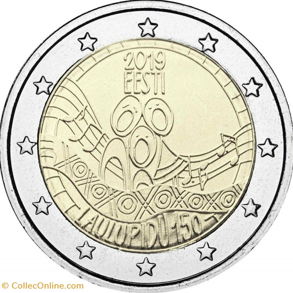 2 euro Estonie 2019 monnaie a europe 2 euro estonie 2019