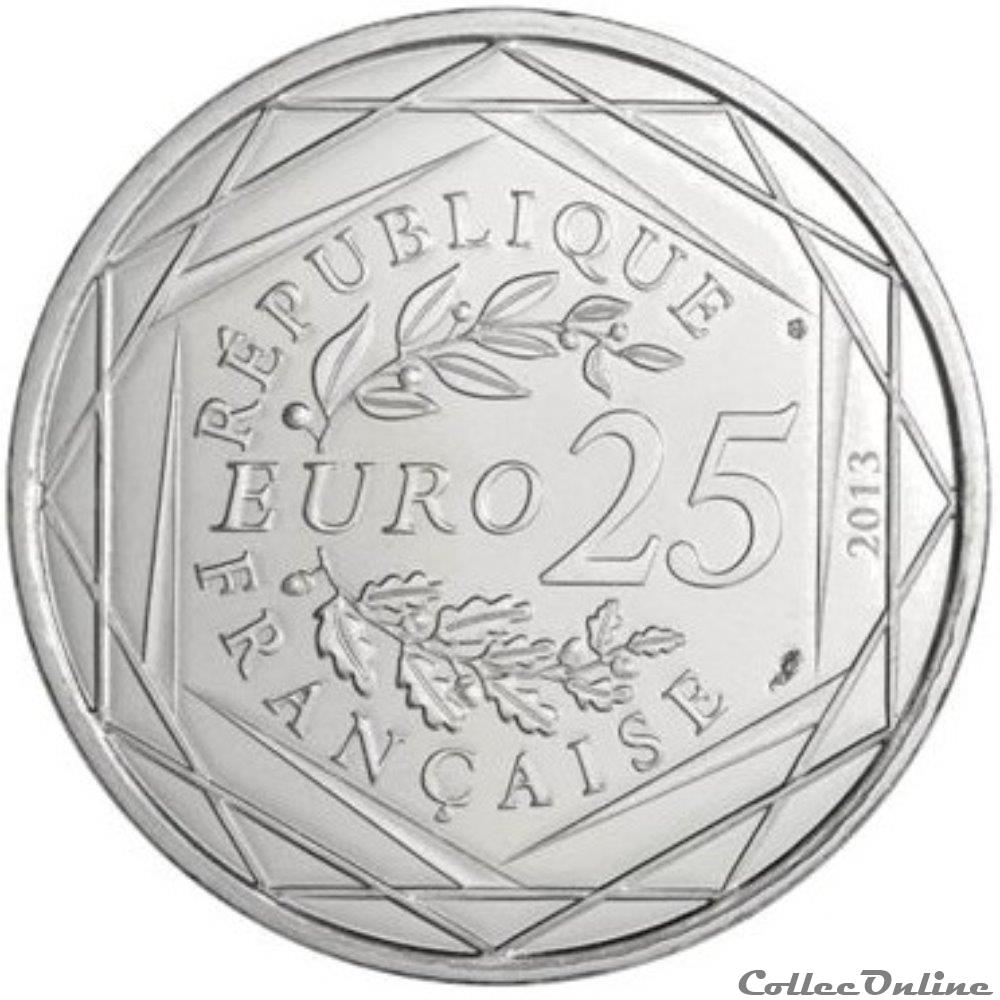 monnaie france 25 euros laicitet 2013