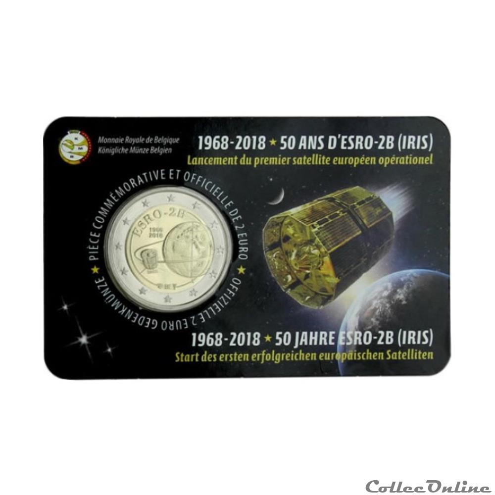 monnaie europe 2 euro belgique 2018