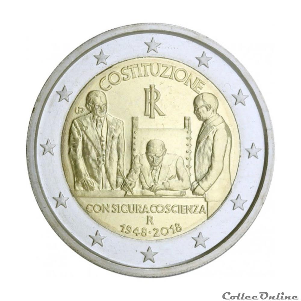 2 euro - Italie 2018 monnaie europe 2 euro italie 2018