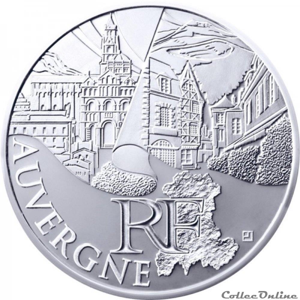 monnaie france 10 euros auvergne 2011