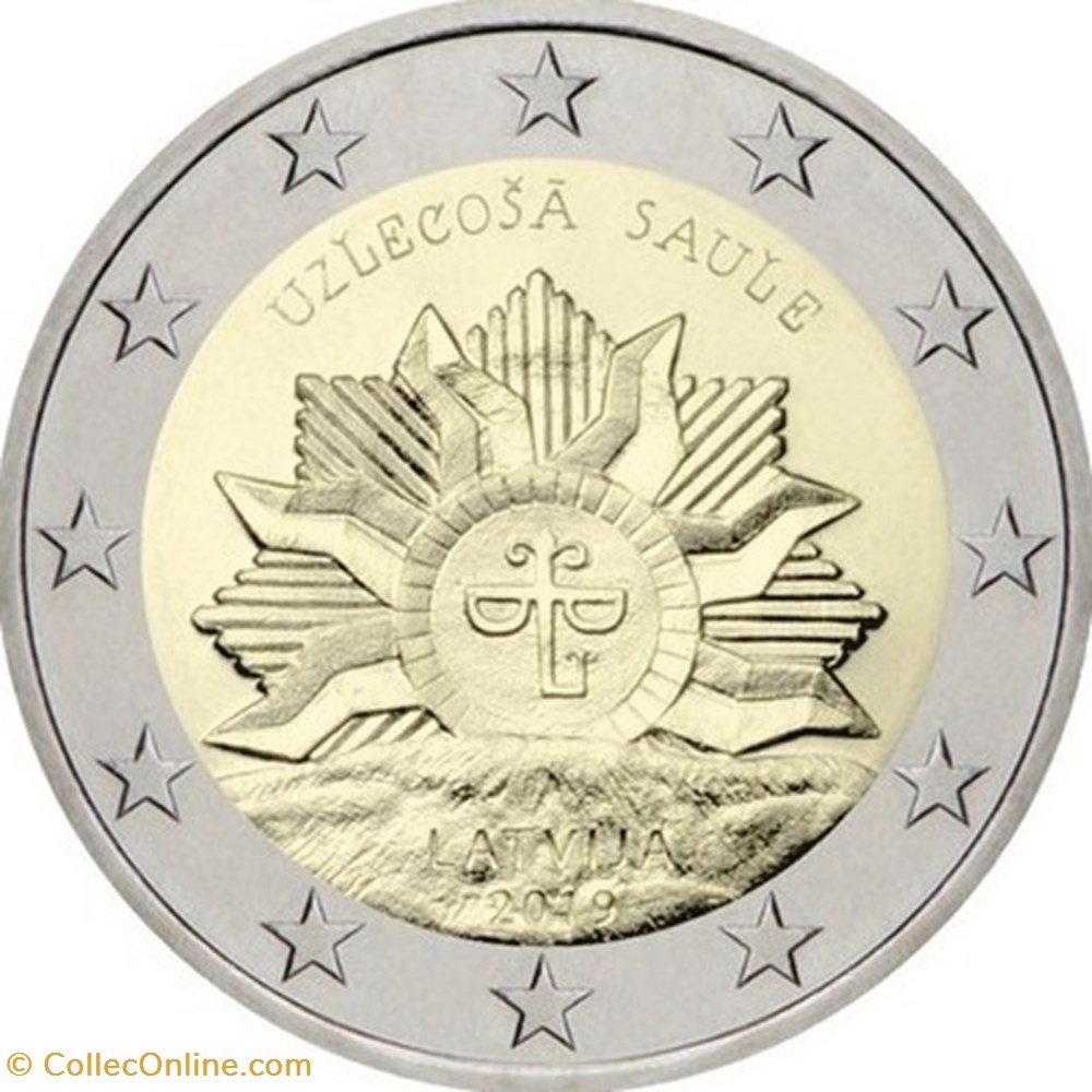 2 euro Lettonie 2019 monnaies euros a europe 2 euro lettonie 2019