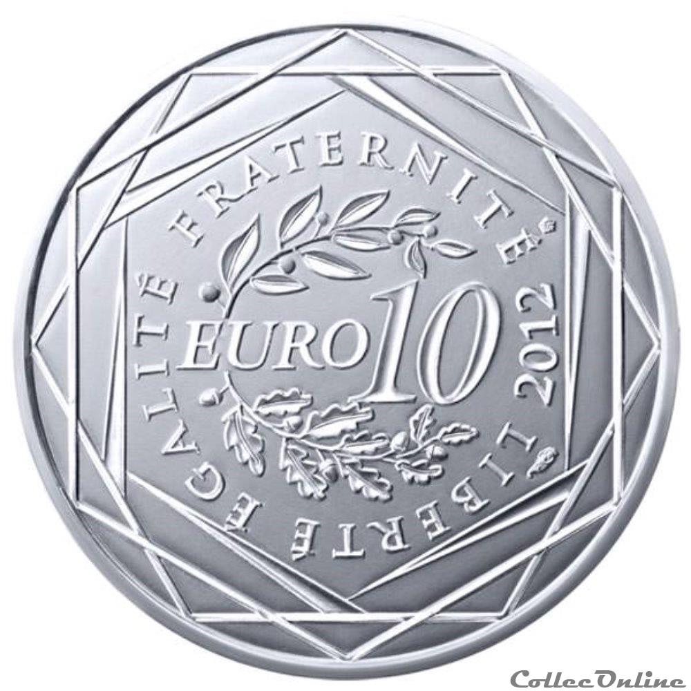 Pièce en argent 10 € année du Dragon 2012 - Pièces euros France