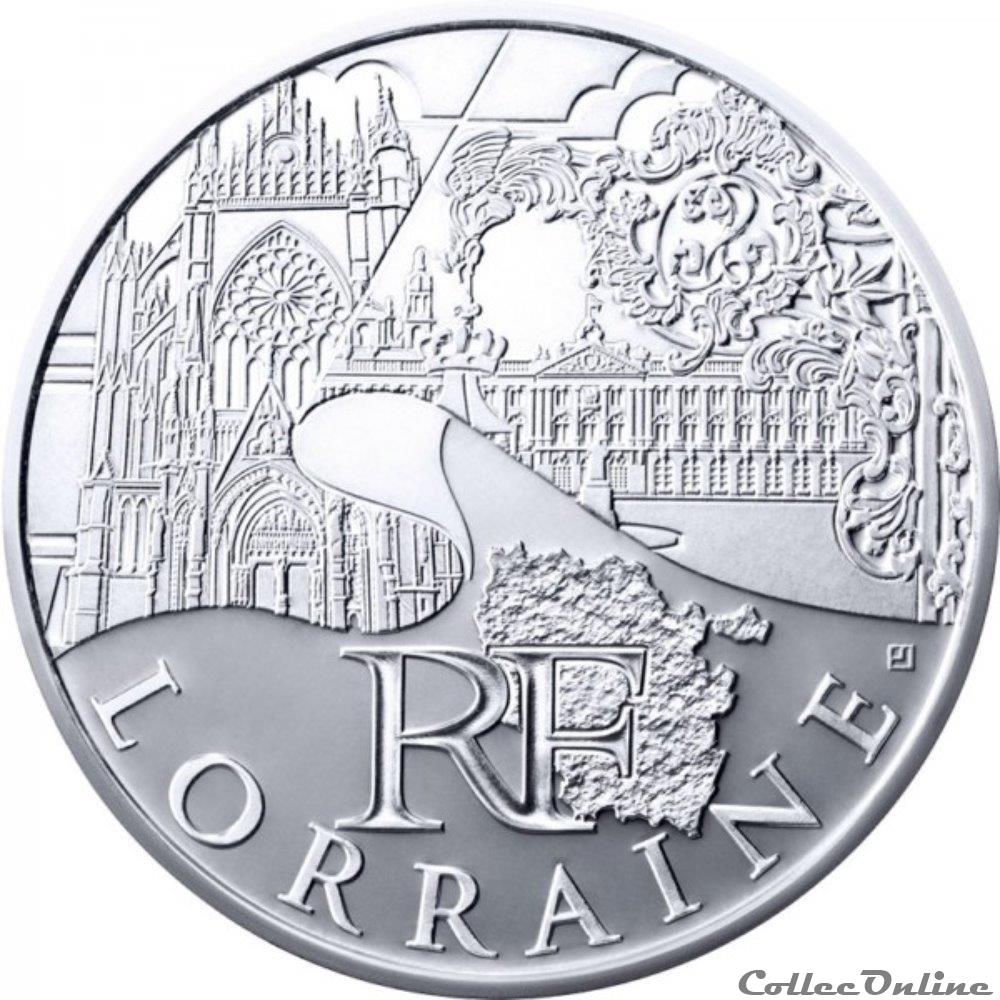 monnaie france 10 euros lorraine 2011