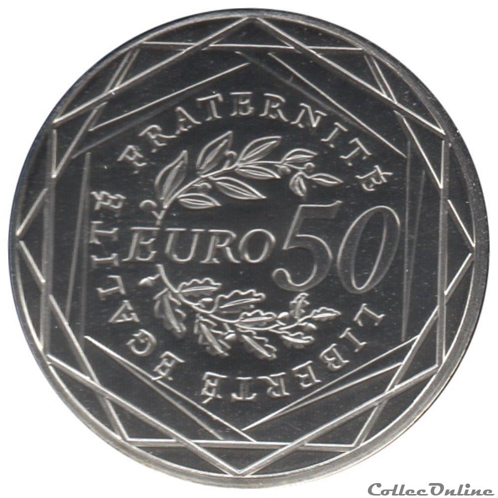 50 euros "La Semeuse en marche " 2010 monnaie france 50 euros la semeuse en marche 2010