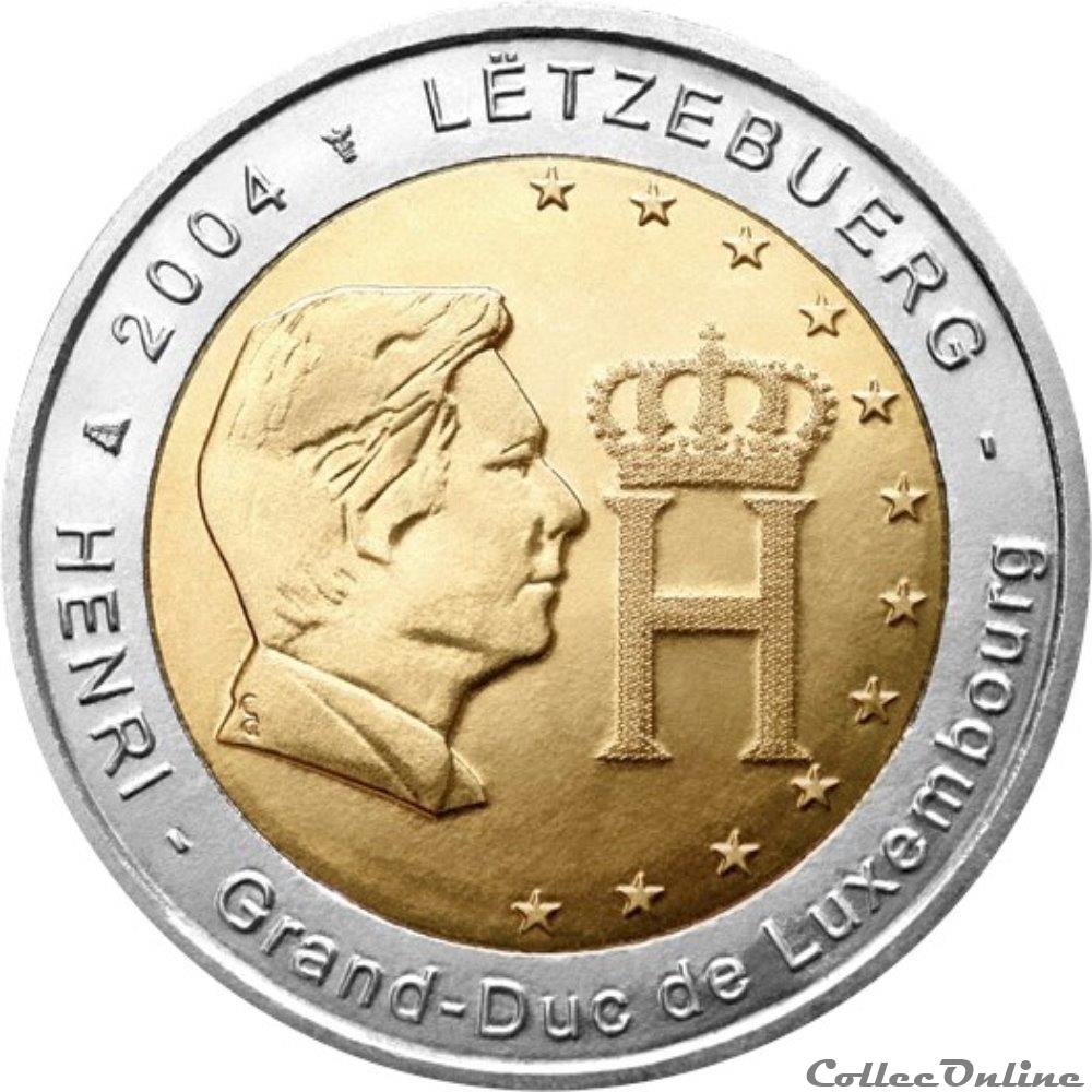 monnaie 2 euro luxembourg 2004