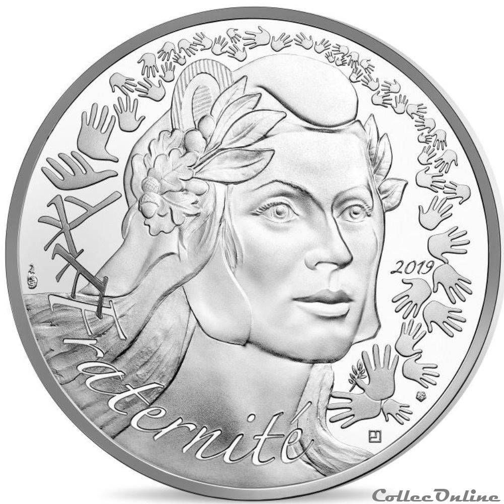 20 euros Marianne-Fraternité 2019 monnaies france 20 euros marianne fraternite 2019