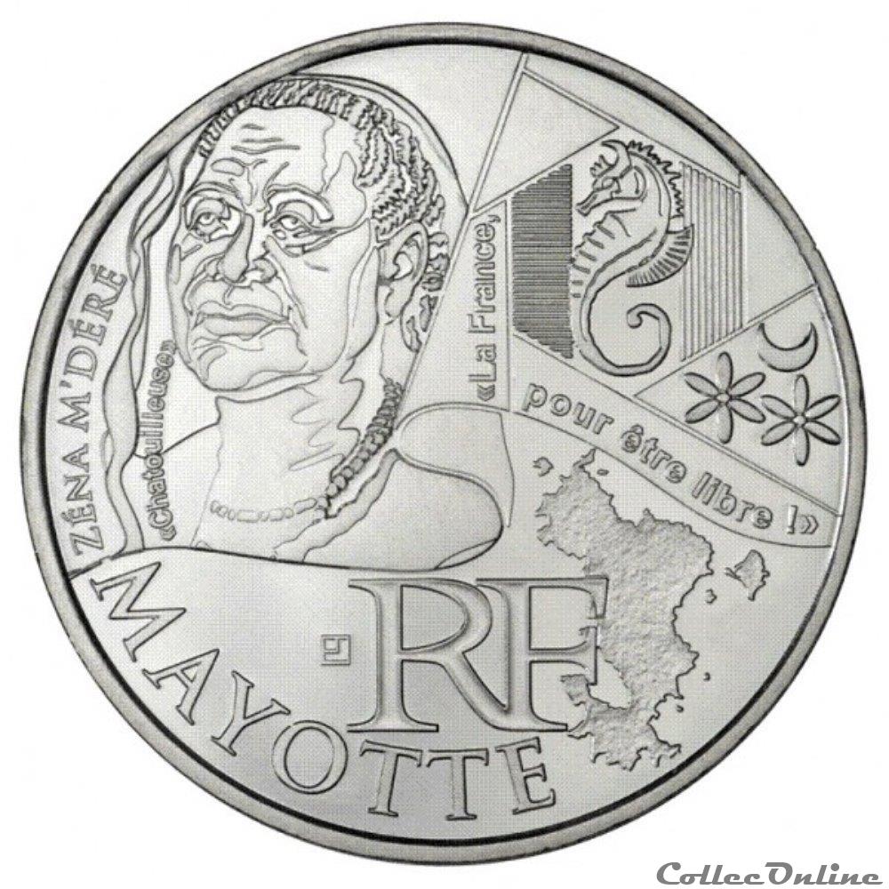 monnaie france 10 euros mayotte 2012