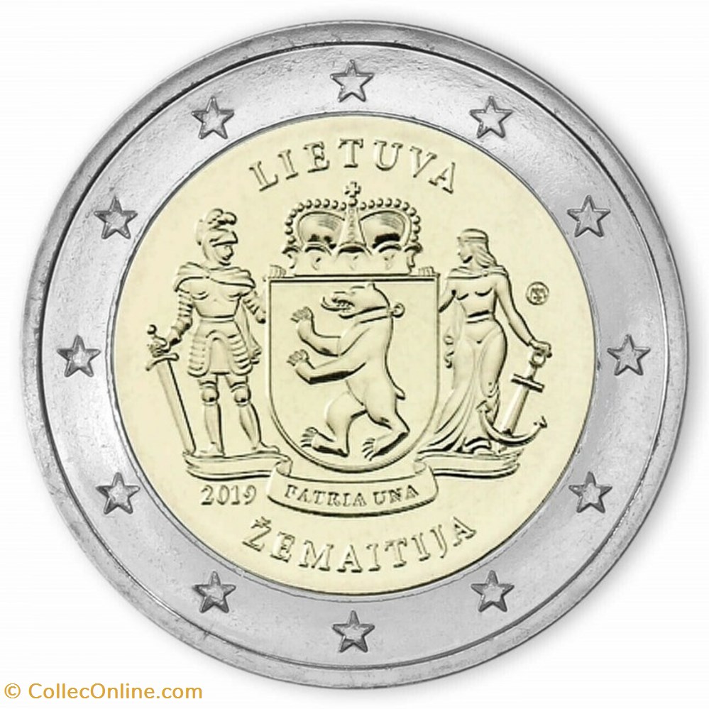 2 euro Lituanie 2019 monnaie europe 2 euro lituanie 2019