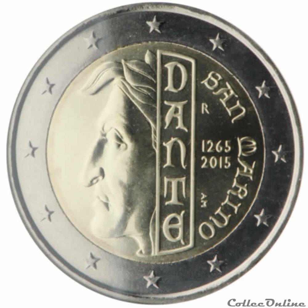 monnaie 2 euro saint marin 2015