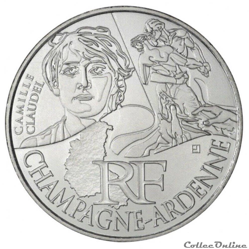 10 euros Champagne-Ardenne 2012 monnaie france 10 euros champagne ardenne 2012