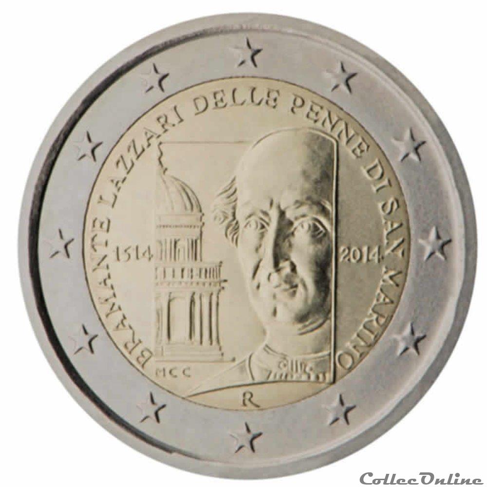 monnaie 2 euro saint marin 2014