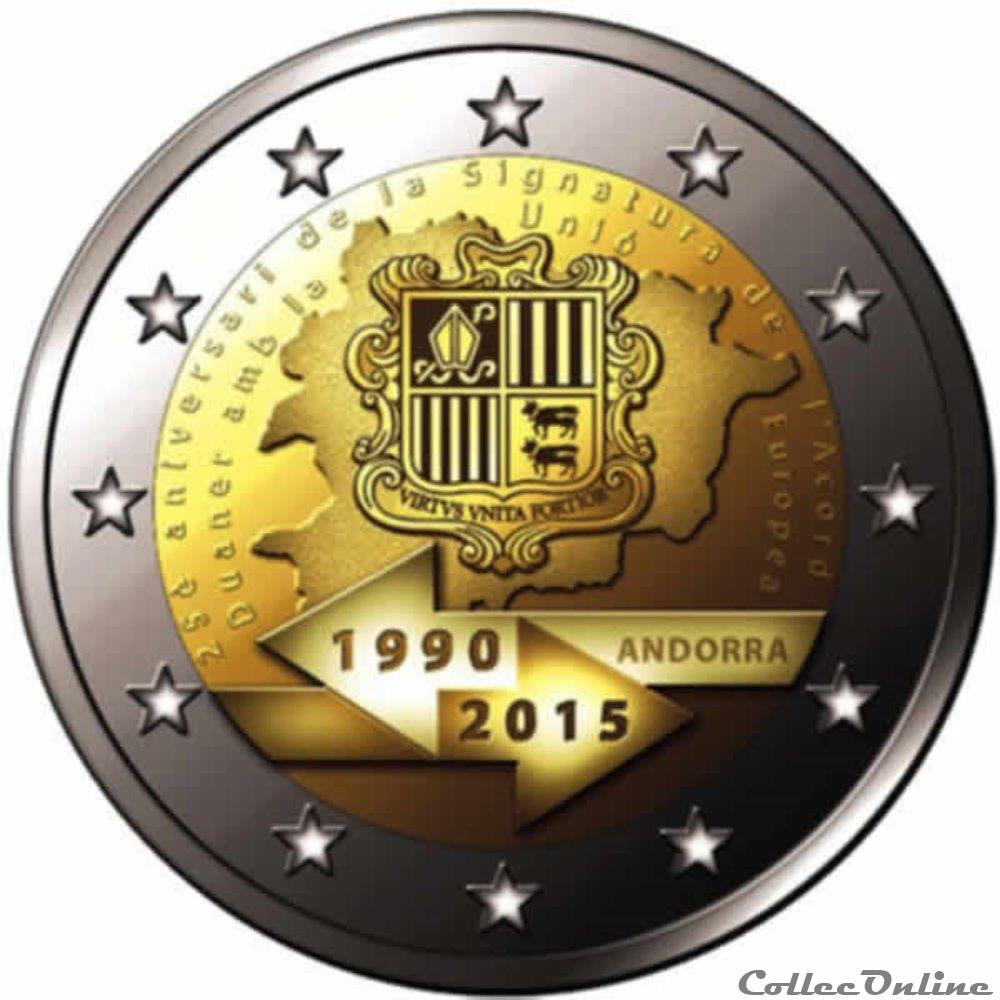 monnaie 2 euro andorre 2015