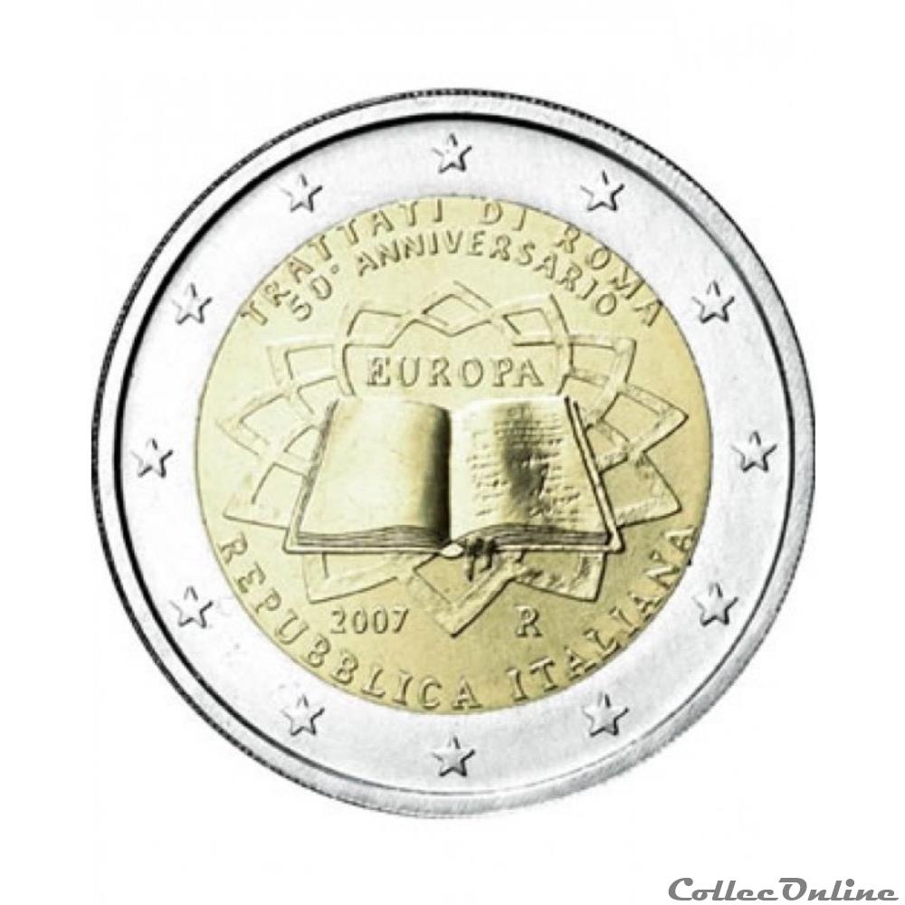monnaie banque centrale europeenne 2 euro italie 2007
