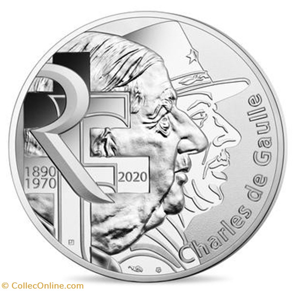 monnaie france 10 euros charles de gaulle 2020
