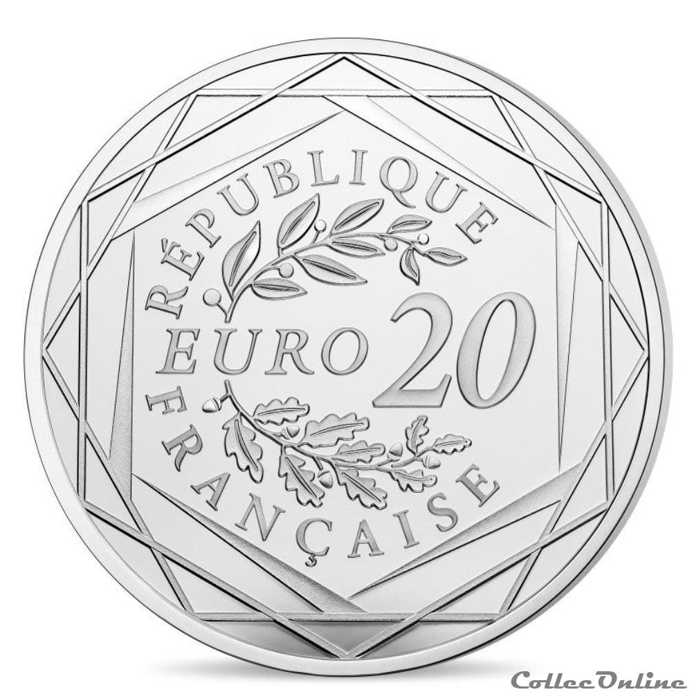 monnaie france 20 euros marianne egalite 2018