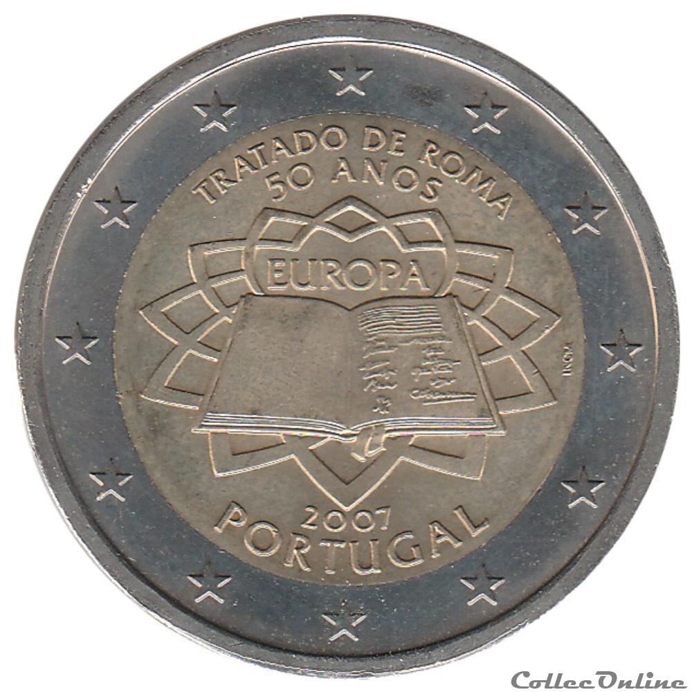monnaie banque centrale europeenne 2 euro portugal 2007