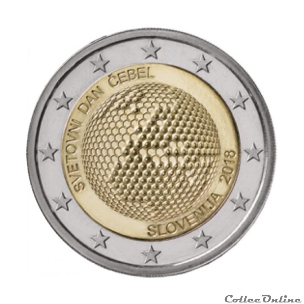 monnaie 2 euro slovenie 2018