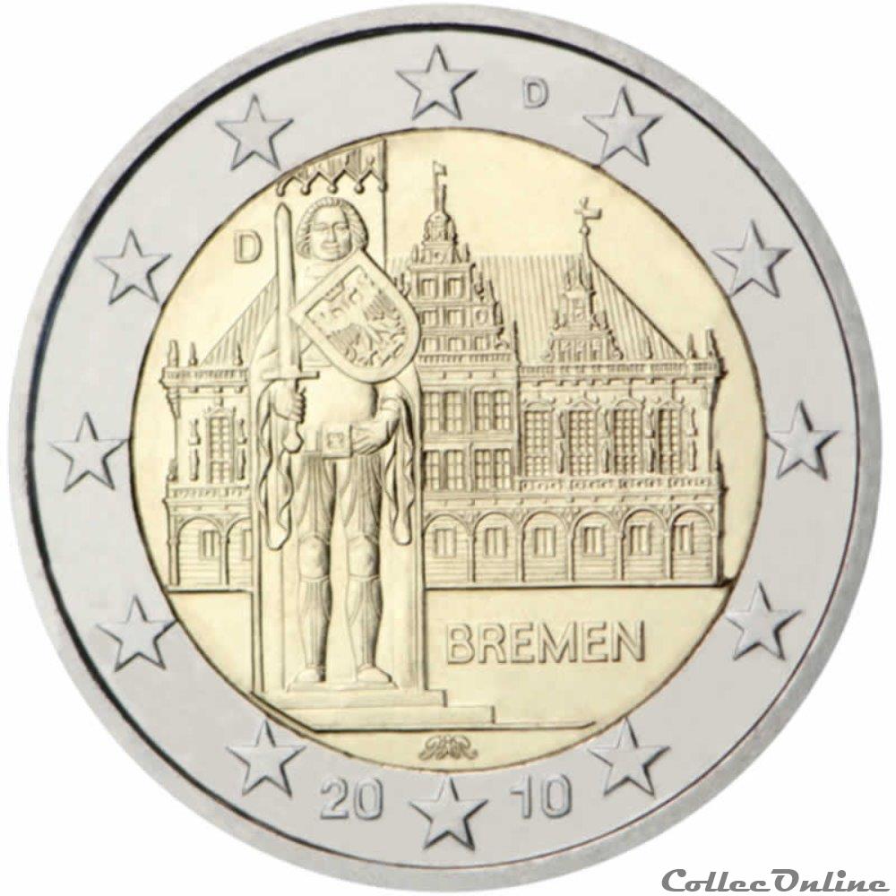 2 euro - Allemagne 2010 monnaie 2 euro allemagne 2010