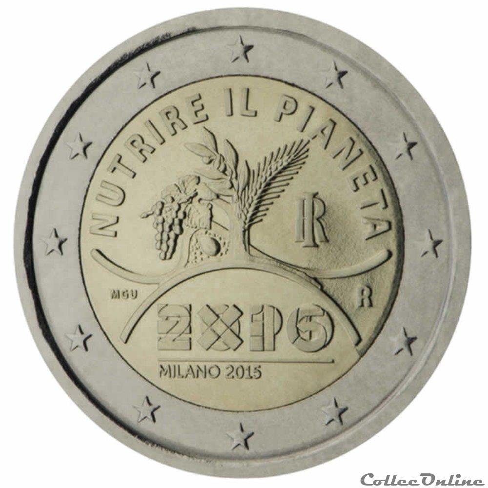 monnaie 2 euro italie 2015