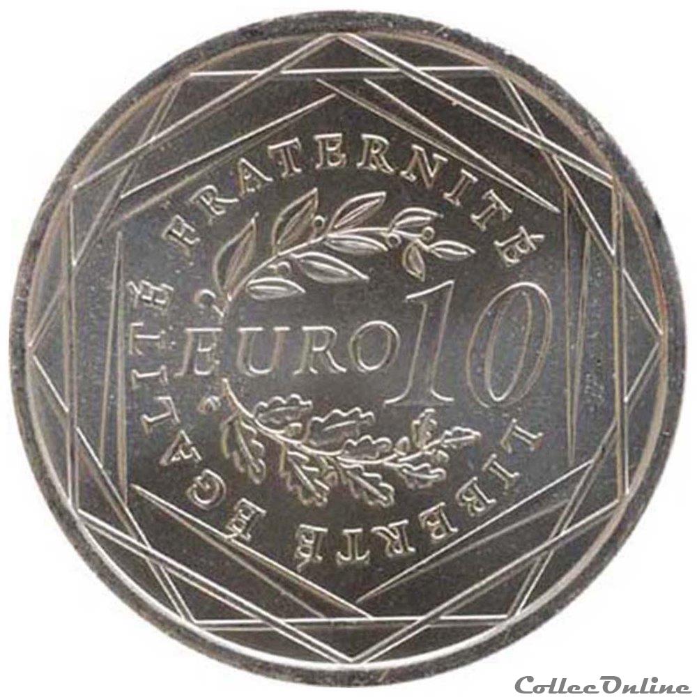 Valeur Pièce 10 Euros Argent Semeuse 2009 10 euros "La Semeuse en marche " 2009 - Monnaies - Euros - France