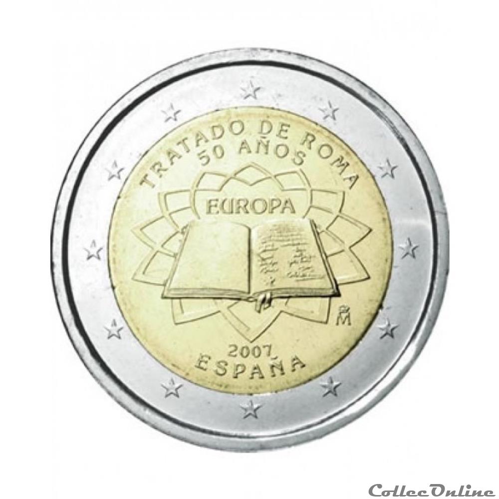 monnaie banque centrale europeenne 2 euro espagne 2007