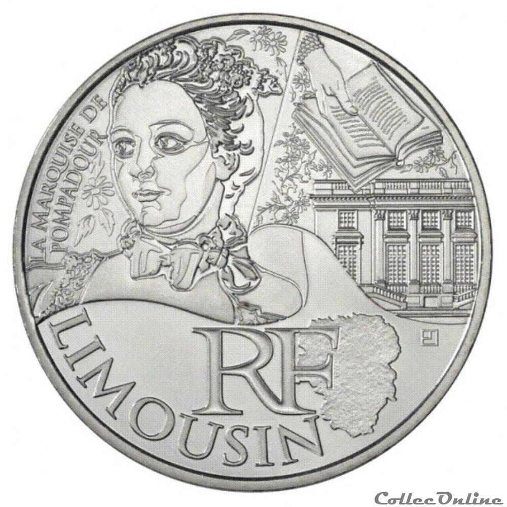 10 euros Limousin 2012 monnaie france 10 euros limousin 2012