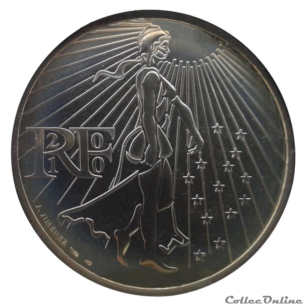 50 euros "La Semeuse en marche " 2010 monnaie france 50 euros la semeuse en marche 2010