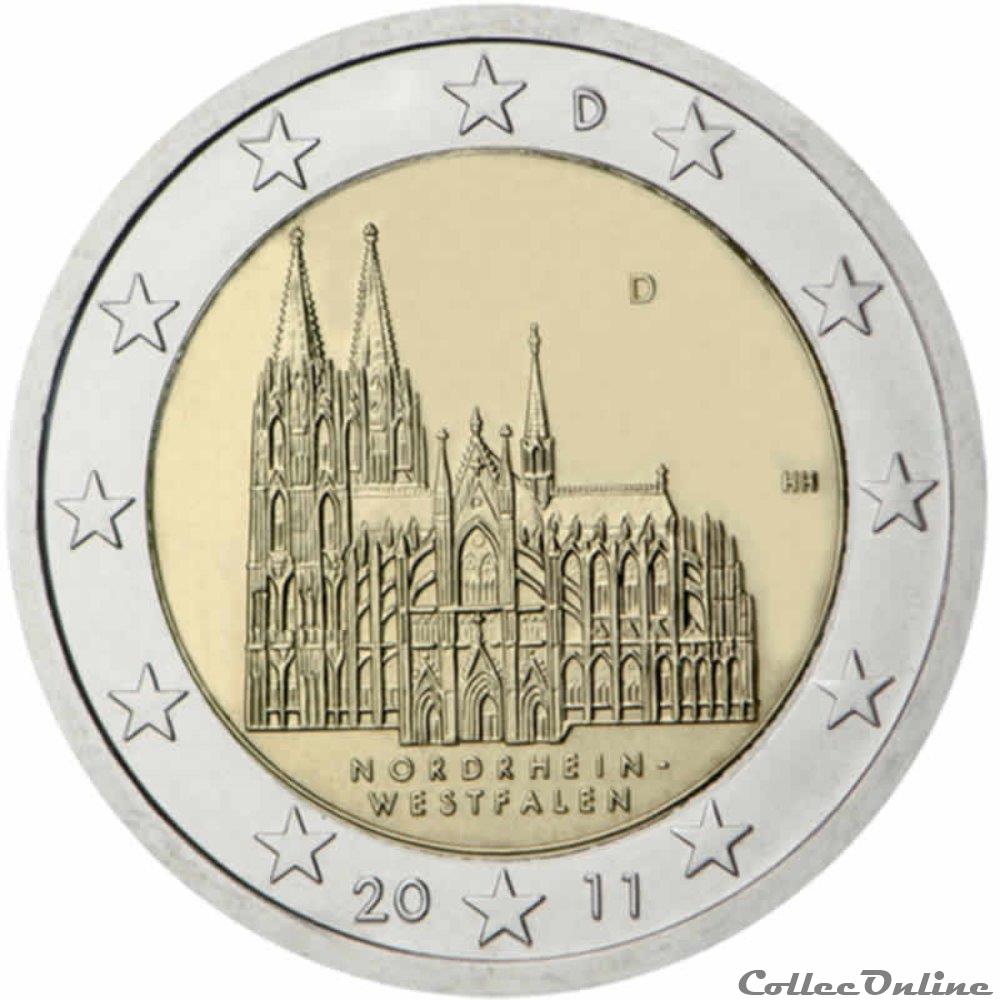 2 euro - Allemagne 2011 monnaie 2 euro allemagne 2011