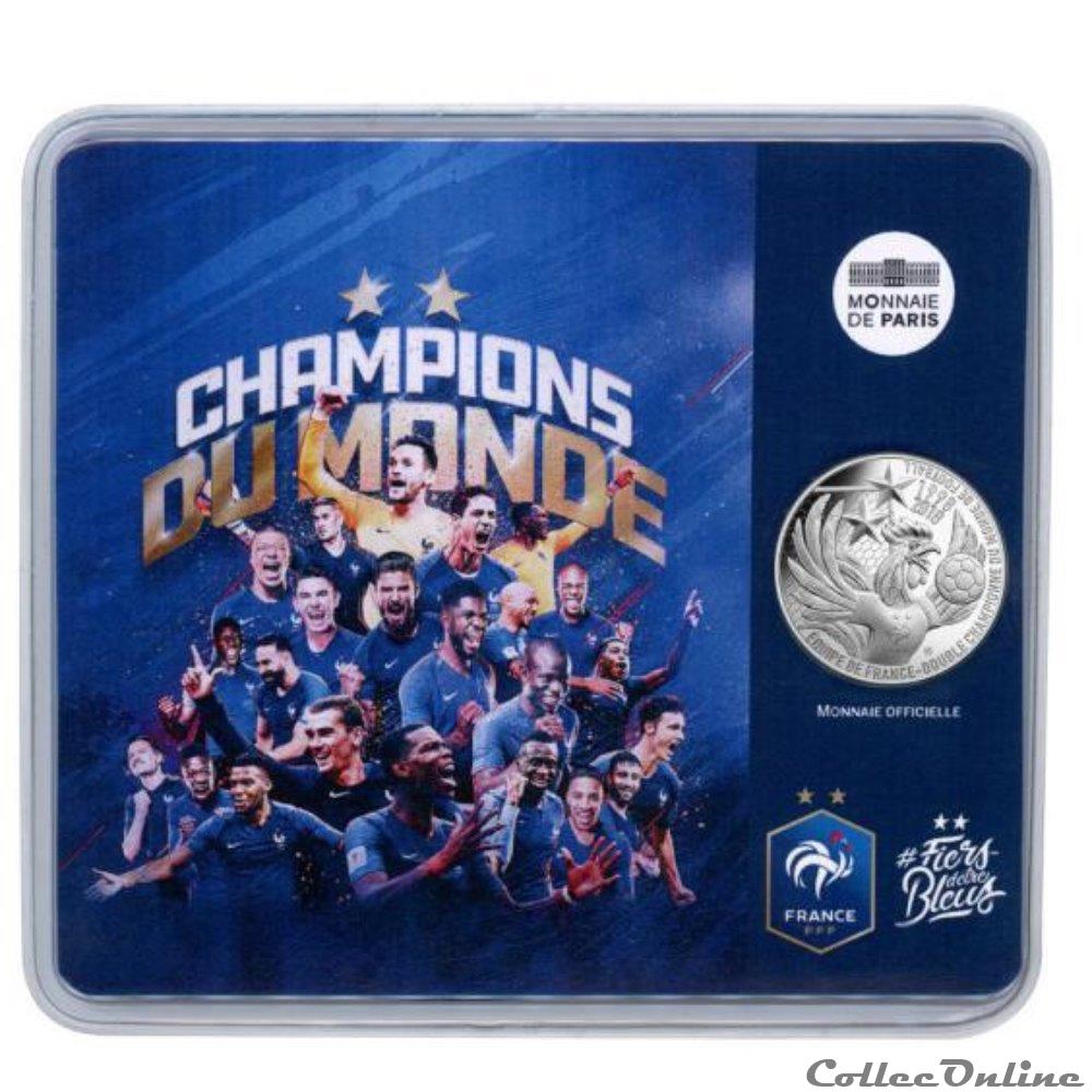 10 euros "La France Championne du Monde " 2018 3 monnaie 10 euros la france championne du monde 2018