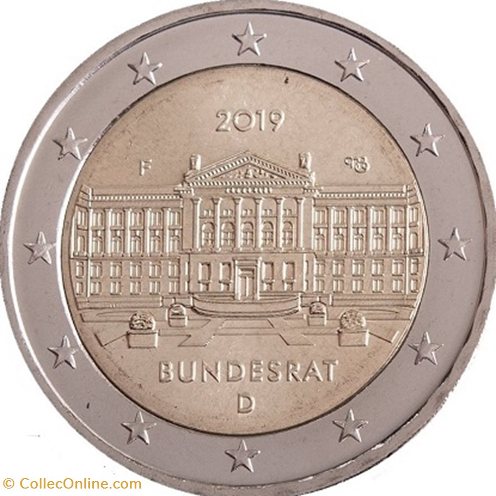 monnaie europe 2 euro allemagne 2019