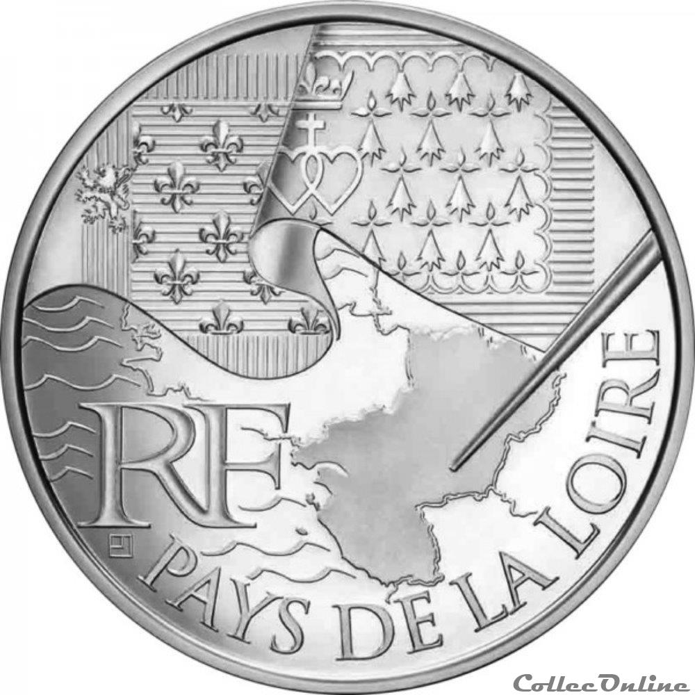 monnaie france 10 euros pays de la loire 2010