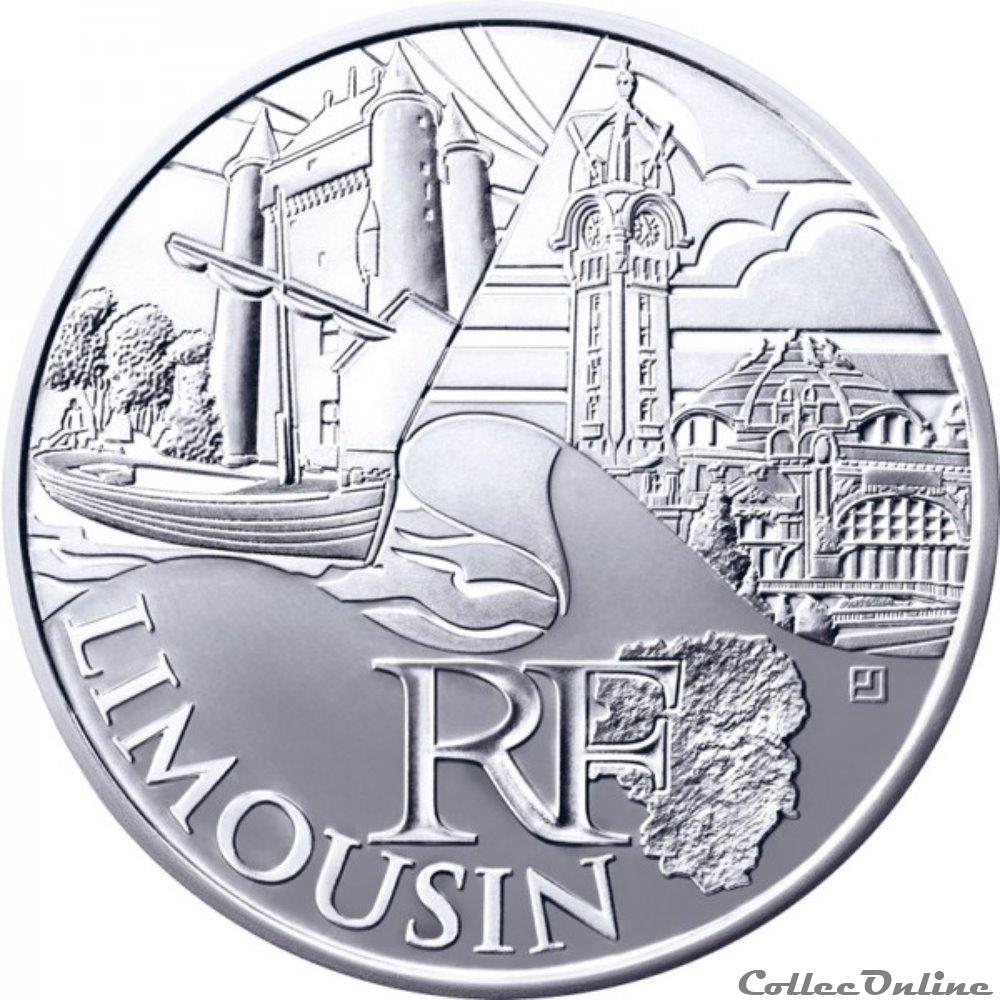 monnaie france 10 euros limousin 2011