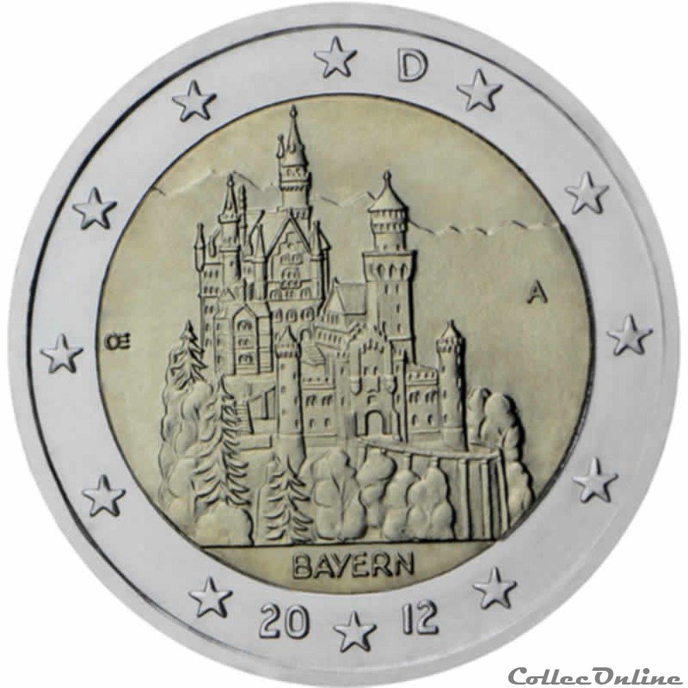 2 euro - Allemagne 2012 monnaie 2 euro allemagne 2012