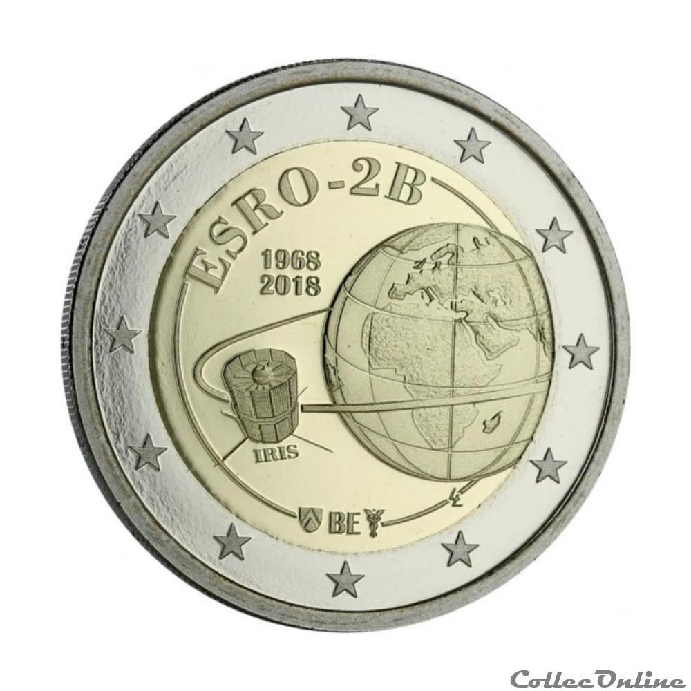 monnaie europe 2 euro belgique 2018