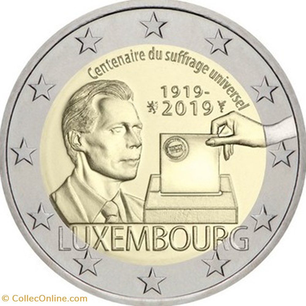 2 euro Luxembourg 2019 monnaies euros a europe 2 euro luxembourg 2019